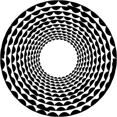 Soyut sarmal, girdap, dönme vektörü örtüşüyor. Volute, helix, koklear vertigo dairesel, geometrik çizim. Soyut çember