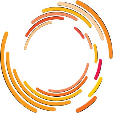 Soyut sarmal, girdap, dönme vektörü örtüşüyor. Volute, helix, koklear vertigo dairesel, geometrik çizim. Soyut çember