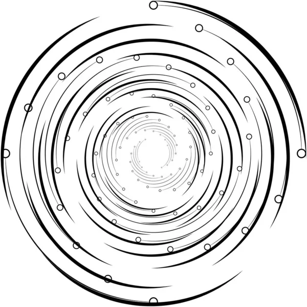 Absztrakt Spirál Örvény Forgó Vektor Volute Helix Cochlearis Vertigo Körkörös — Stock Vector