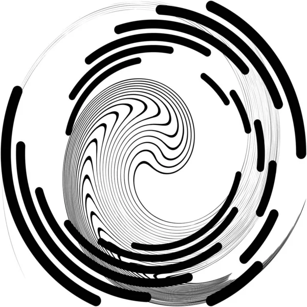 Sobreposição Abstrato Espiral Redemoinho Twirl Vetor Voluta Hélice Vertigem Coclear — Vetor de Stock