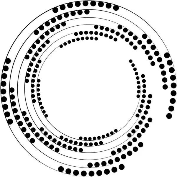 추상적 스피랄 벡터를 뛰어넘는 달팽이관은 동그랗고 기하학적 그림입니다 — 스톡 벡터