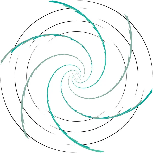 Espiral Abstracta Superpuesta Remolino Vector Giro Voluta Hélice Vértigo Coclear — Vector de stock