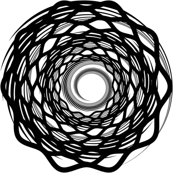 Superposition Abstraite Spirale Tourbillon Vecteur Tourbillon Volute Hélice Vertige Cochléaire — Image vectorielle