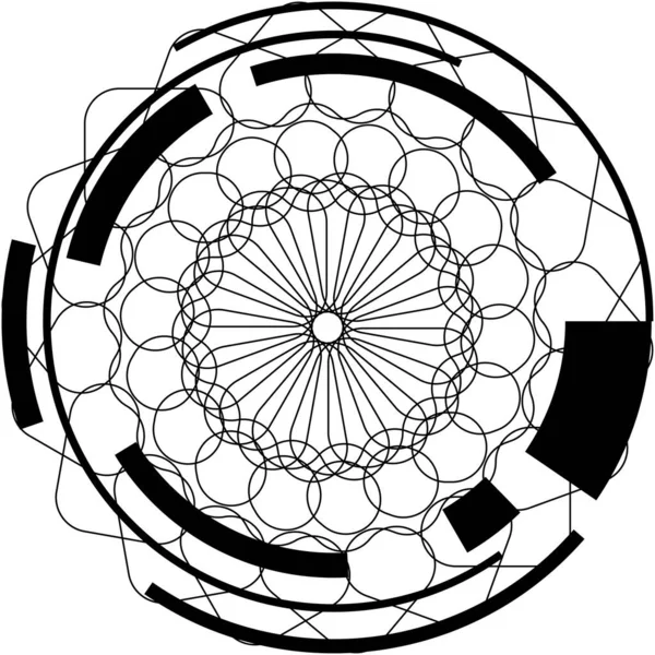 Abstracte Spiraal Draaikolk Wervelvector Voluut Helix Cochleaire Vertigo Cirkelvormig Geometrische — Stockvector