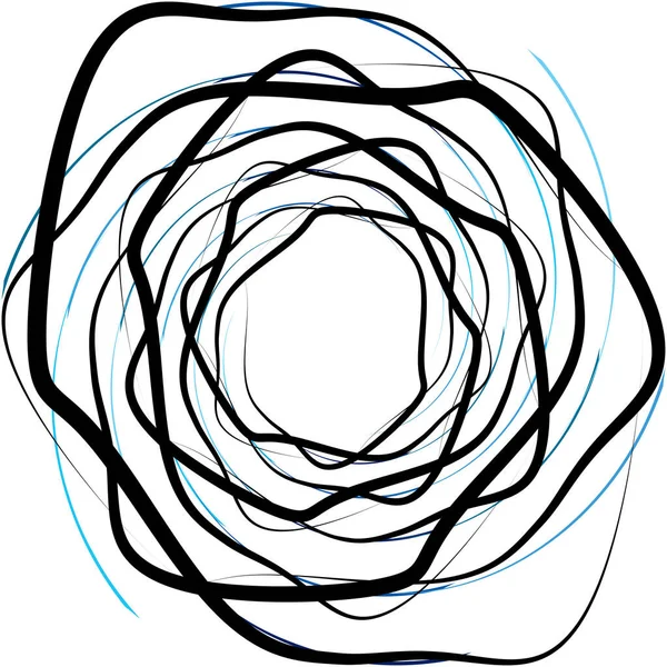 Espiral Abstracta Superpuesta Remolino Vector Giro Voluta Hélice Vértigo Coclear — Vector de stock