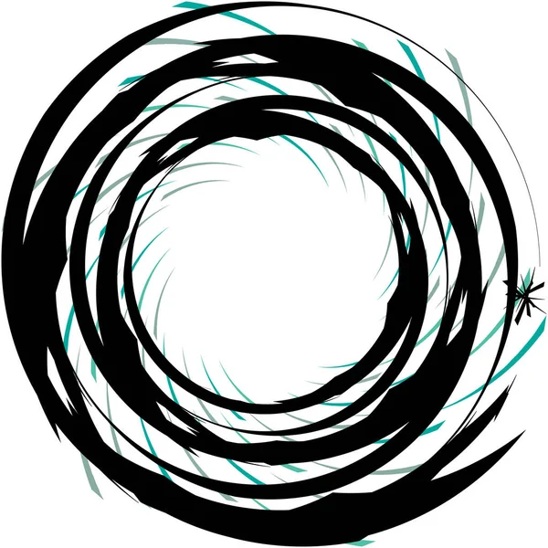 Espiral Abstracta Superpuesta Remolino Vector Giro Voluta Hélice Vértigo Coclear — Vector de stock