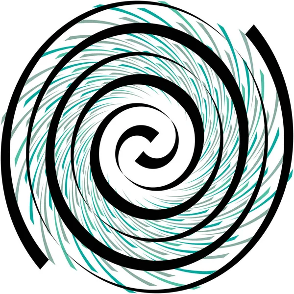 Soyut sarmal, girdap, dönme vektörü örtüşüyor. Volute, helix, koklear vertigo dairesel, geometrik çizim. Soyut çember