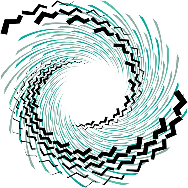 Overlaying Abstract Spiral Swirl Twirl Vector Volute Helix Cochlear Vertigo — Stock Vector