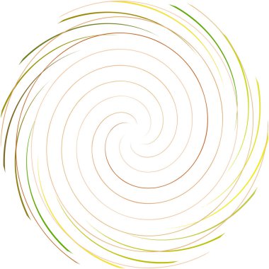 Soyut sarmal, girdap, dönme vektörü örtüşüyor. Volute, helix, koklear vertigo dairesel, geometrik çizim. Soyut çember