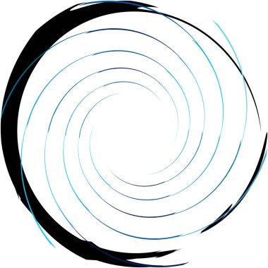 Soyut sarmal, girdap, dönme vektörü örtüşüyor. Volute, helix, koklear vertigo dairesel, geometrik çizim. Soyut çember