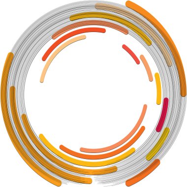 Soyut sarmal, girdap, dönme vektörü örtüşüyor. Volute, helix, koklear vertigo dairesel, geometrik çizim. Soyut çember