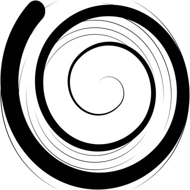 Soyut sarmal, girdap, dönme vektörü örtüşüyor. Volute, helix, koklear vertigo dairesel, geometrik çizim. Soyut çember