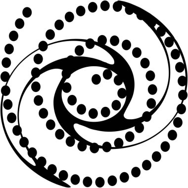 Soyut sarmal, girdap, dönme vektörü örtüşüyor. Volute, helix, koklear vertigo dairesel, geometrik çizim. Soyut çember