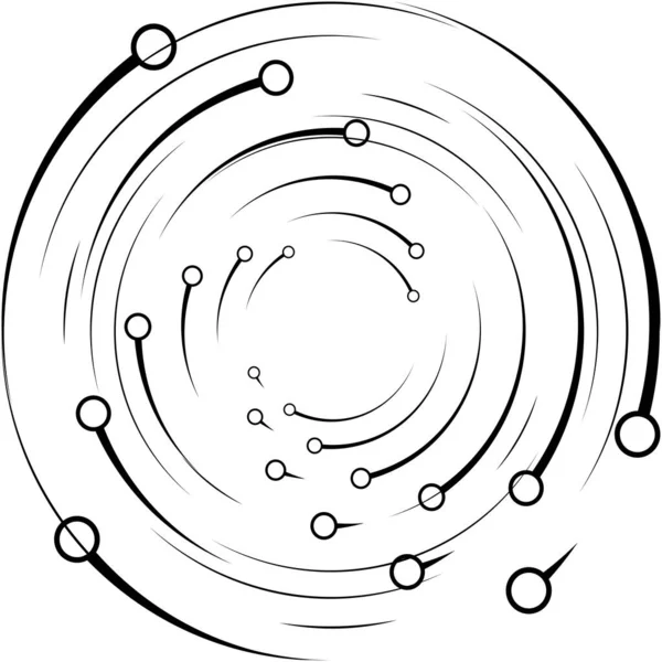 抽象的なスパイラル 渦巻き ツイルベクトルを上書きします ヴォリュート らせん 人工内耳のめまいの円形 幾何学的なイラスト 概要円 — ストックベクタ