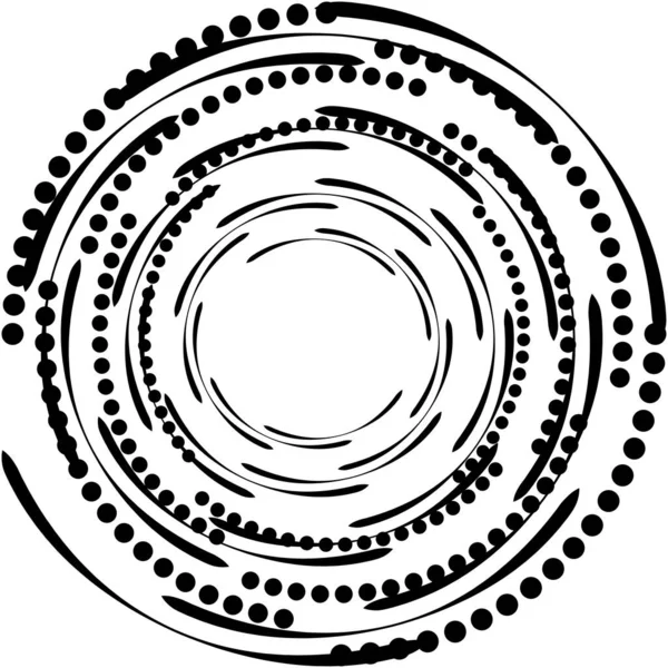 Abstracte Spiraal Draaikolk Wervelvector Voluut Helix Cochleaire Vertigo Cirkelvormig Geometrische — Stockvector