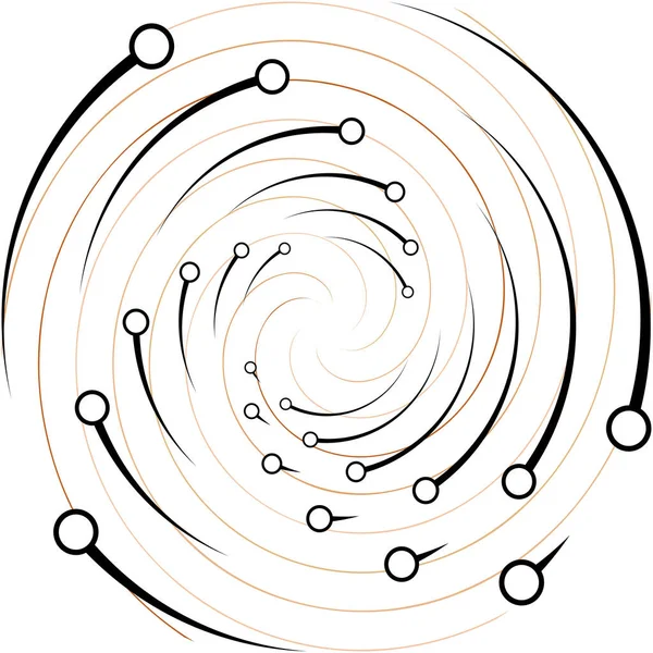 Överlagring Abstrakt Spiral Virvel Virvel Vektor Volute Helix Cochlear Vertigo — Stock vektor