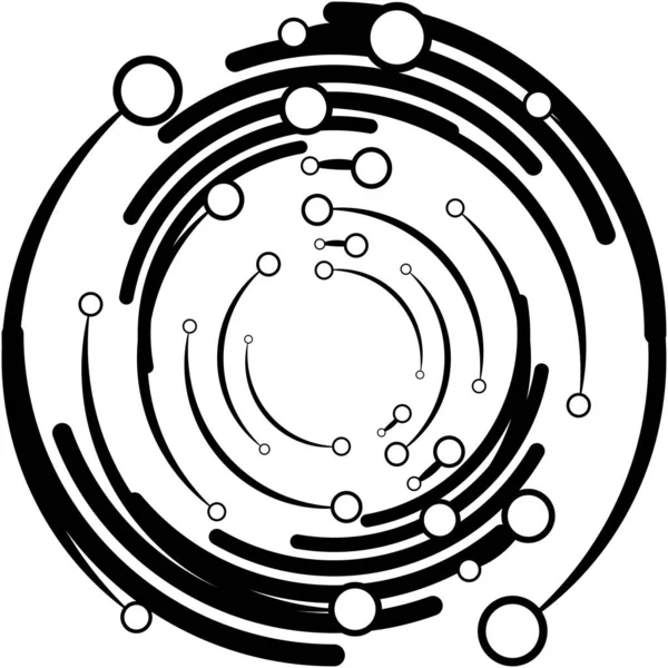 Sovrapposizione Astratta Spirale Vortice Vettore Vortice Voluta Elica Vertigini Cocleari — Vettoriale Stock