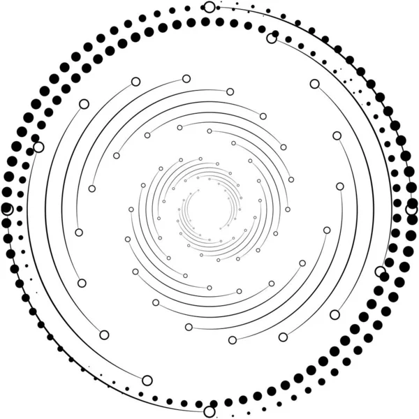 Abstracte Spiraal Draaikolk Wervelvector Voluut Helix Cochleaire Vertigo Cirkelvormig Geometrische — Stockvector