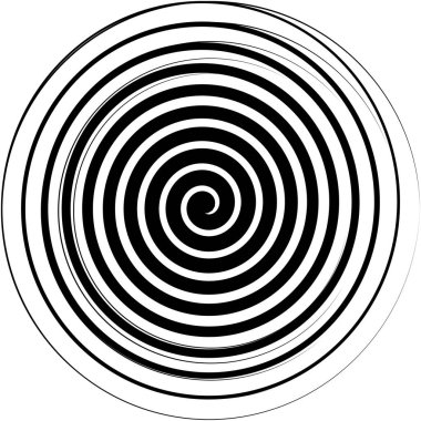 Soyut sarmal, girdap, dönme vektörü örtüşüyor. Volute, helix, koklear vertigo dairesel, geometrik çizim. Soyut çember