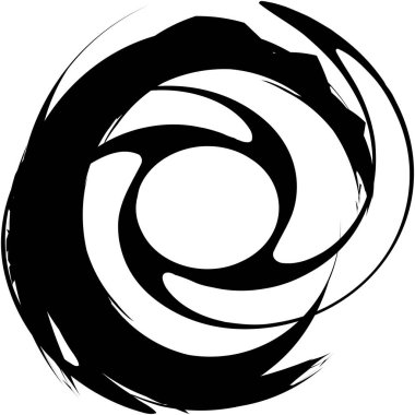 Soyut sarmal, girdap, dönme vektörü örtüşüyor. Volute, helix, koklear vertigo dairesel, geometrik çizim. Soyut çember