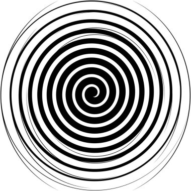 Soyut sarmal, girdap, dönme vektörü örtüşüyor. Volute, helix, koklear vertigo dairesel, geometrik çizim. Soyut çember