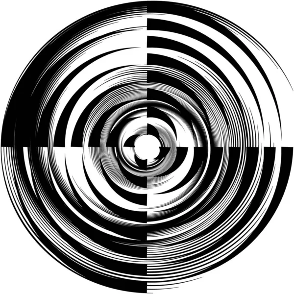 Espiral Abstracta Superpuesta Remolino Vector Giro Voluta Hélice Vértigo Coclear — Vector de stock