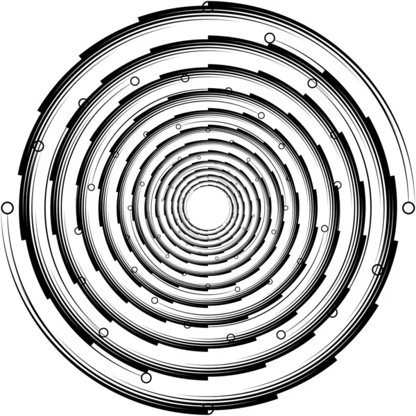 Superposition Abstraite Spirale Tourbillon Vecteur Tourbillon Volute Hélice Vertige Cochléaire — Image vectorielle