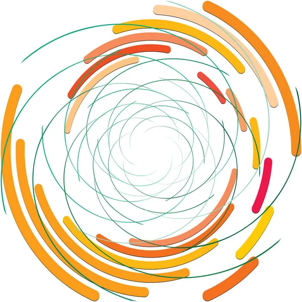 Abstracte Spiraal Draaikolk Wervelvector Voluut Helix Cochleaire Vertigo Cirkelvormig Geometrische — Stockvector