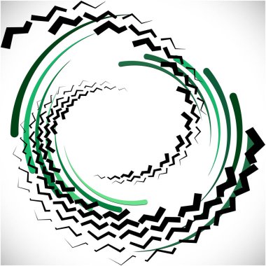 Soyut sarmal, girdap, dönme vektörü örtüşüyor. Volute, helix, koklear vertigo dairesel, geometrik çizim. Soyut çember
