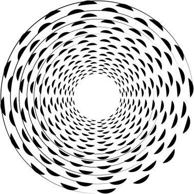 Soyut sarmal, girdap, dönme vektörü örtüşüyor. Volute, helix, koklear vertigo dairesel, geometrik çizim. Soyut çember