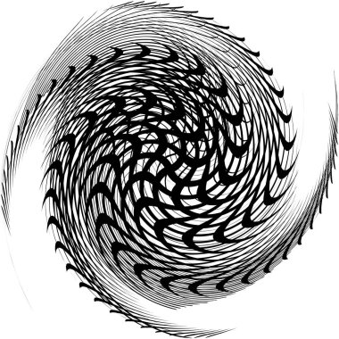 Soyut sarmal, girdap, dönme vektörü örtüşüyor. Volute, helix, koklear vertigo dairesel, geometrik çizim. Soyut çember
