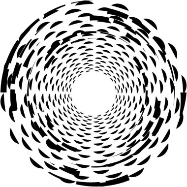 Soyut sarmal, girdap, dönme vektörü örtüşüyor. Volute, helix, koklear vertigo dairesel, geometrik çizim. Soyut çember
