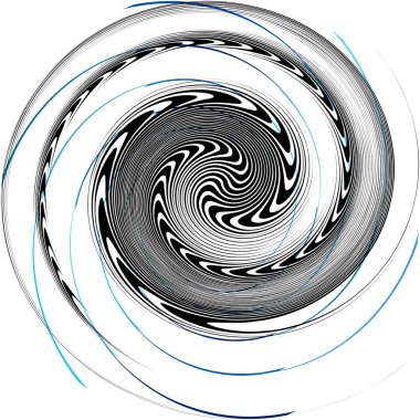 Soyut sarmal, girdap, dönme vektörü örtüşüyor. Volute, helix, koklear vertigo dairesel, geometrik çizim. Soyut çember