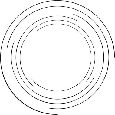 Soyut sarmal, girdap, dönme vektörü örtüşüyor. Volute, helix, koklear vertigo dairesel, geometrik çizim. Soyut çember