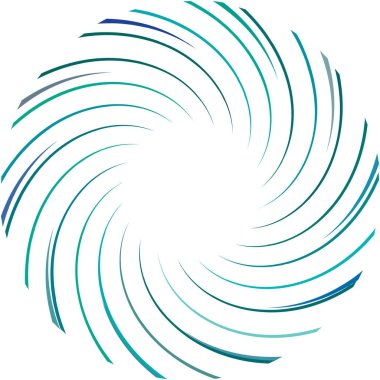 Soyut sarmal, girdap, dönme vektörü örtüşüyor. Volute, helix, koklear vertigo dairesel, geometrik çizim. Soyut çember