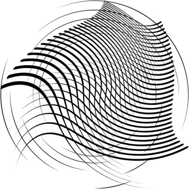 Soyut sarmal, girdap, dönme vektörü örtüşüyor. Volute, helix, koklear vertigo dairesel, geometrik çizim. Soyut çember