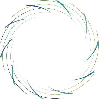 Soyut sarmal, girdap, dönme vektörü örtüşüyor. Volute, helix, koklear vertigo dairesel, geometrik çizim. Soyut çember