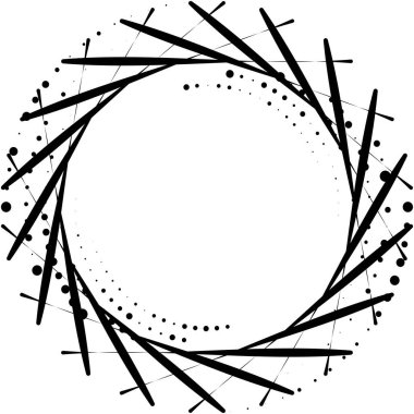 Soyut sarmal, girdap, dönme vektörü örtüşüyor. Volute, helix, koklear vertigo dairesel, geometrik çizim. Soyut çember