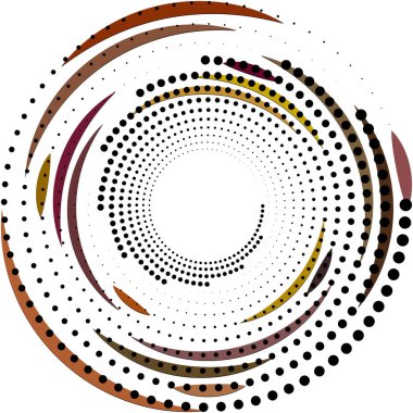 Soyut sarmal, girdap, dönme vektörü örtüşüyor. Volute, helix, koklear vertigo dairesel, geometrik çizim. Soyut çember