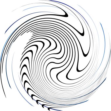 Soyut sarmal, girdap, dönme vektörü örtüşüyor. Volute, helix, koklear vertigo dairesel, geometrik çizim. Soyut çember
