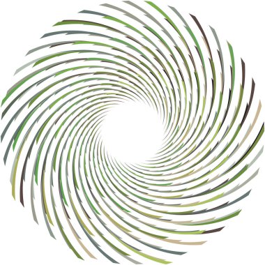 Soyut sarmal, girdap, dönme vektörü örtüşüyor. Volute, helix, koklear vertigo dairesel, geometrik çizim. Soyut çember