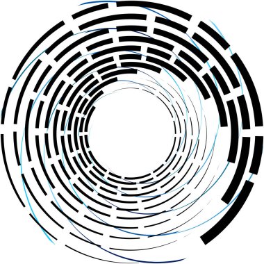 Soyut sarmal, girdap, dönme vektörü örtüşüyor. Volute, helix, koklear vertigo dairesel, geometrik çizim. Soyut çember