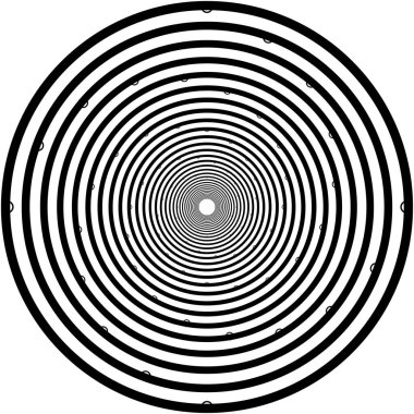Soyut sarmal, girdap, dönme vektörü örtüşüyor. Volute, helix, koklear vertigo dairesel, geometrik çizim. Soyut çember