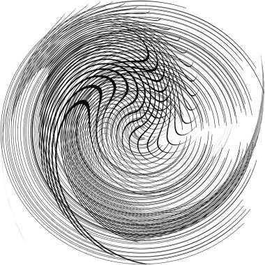 Soyut sarmal, girdap, dönme vektörü örtüşüyor. Volute, helix, koklear vertigo dairesel, geometrik çizim. Soyut çember
