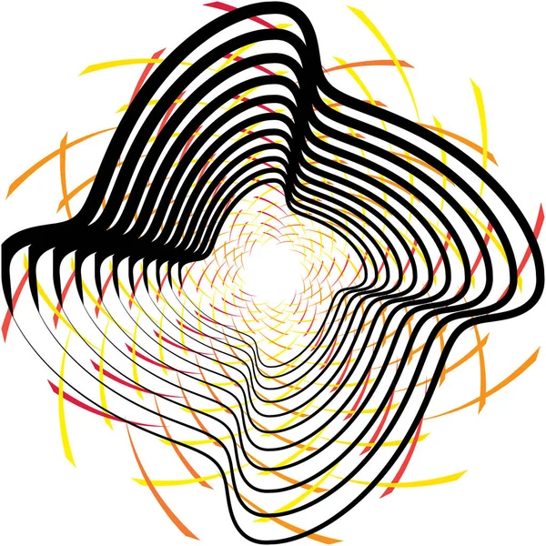 Överlagring Abstrakt Spiral Virvel Virvel Vektor Volute Helix Cochlear Vertigo — Stock vektor