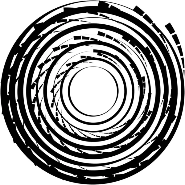 Abstracte Spiraal Draaikolk Wervelvector Voluut Helix Cochleaire Vertigo Cirkelvormig Geometrische — Stockvector