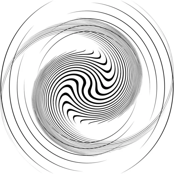 Espiral Abstracta Superpuesta Remolino Vector Giro Voluta Hélice Vértigo Coclear — Vector de stock