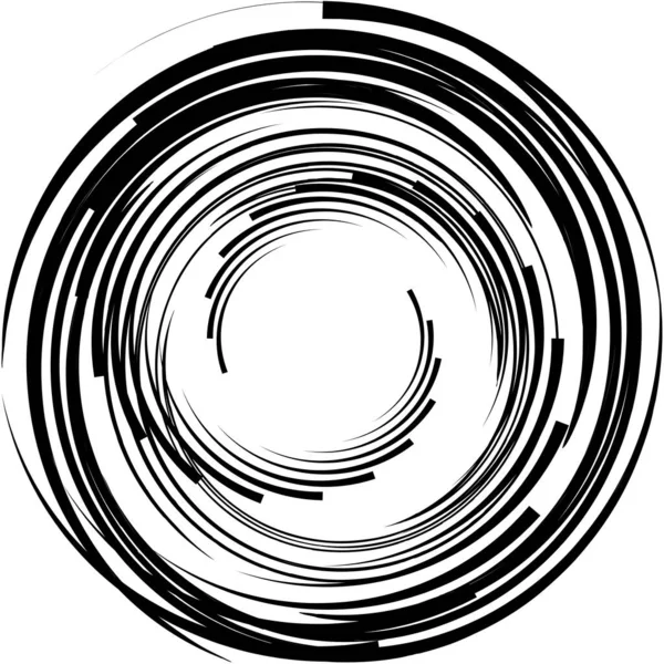 Espiral Abstracta Superpuesta Remolino Vector Giro Voluta Hélice Vértigo Coclear — Vector de stock