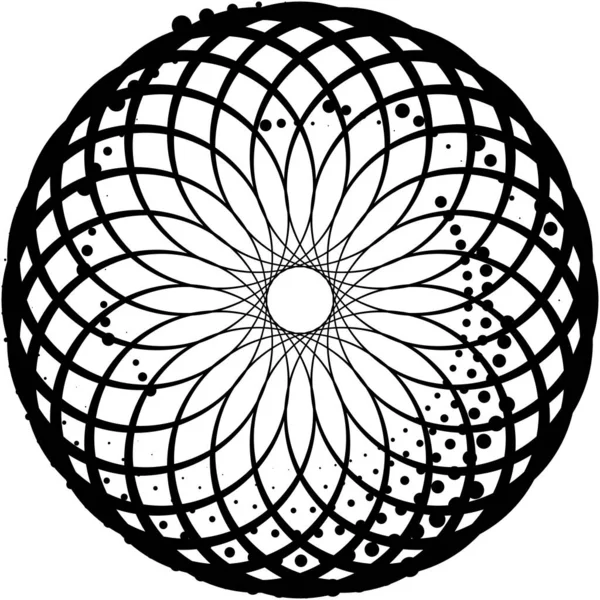 Soyut sarmal, girdap, dönme vektörü örtüşüyor. Volute, helix, koklear vertigo dairesel, geometrik çizim. Soyut çember