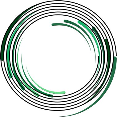 Soyut sarmal, girdap, dönme vektörü örtüşüyor. Volute, helix, koklear vertigo dairesel, geometrik çizim. Soyut çember